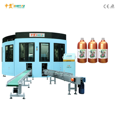 1-8 vollautomatisches Farbbildschirm-Drucken und heiße Aushaumaschine für Glasflasche