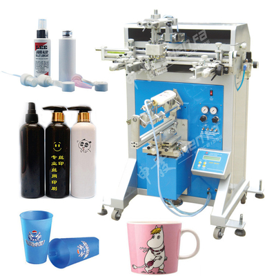 1 Farbehalb automatische Siebdrucker-Auto Syringe Pet-Film-Kaffeetasse-Plastikflaschen-Siebdruckmaschine